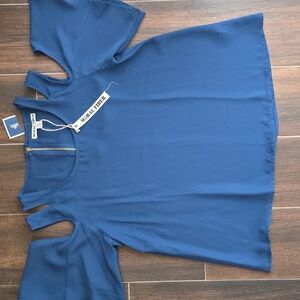 Moral Fiber Women's Elegant Blue Blouse